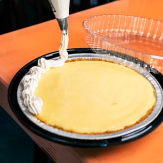 Whole Key Lime Pie to Go With Whipped Cream